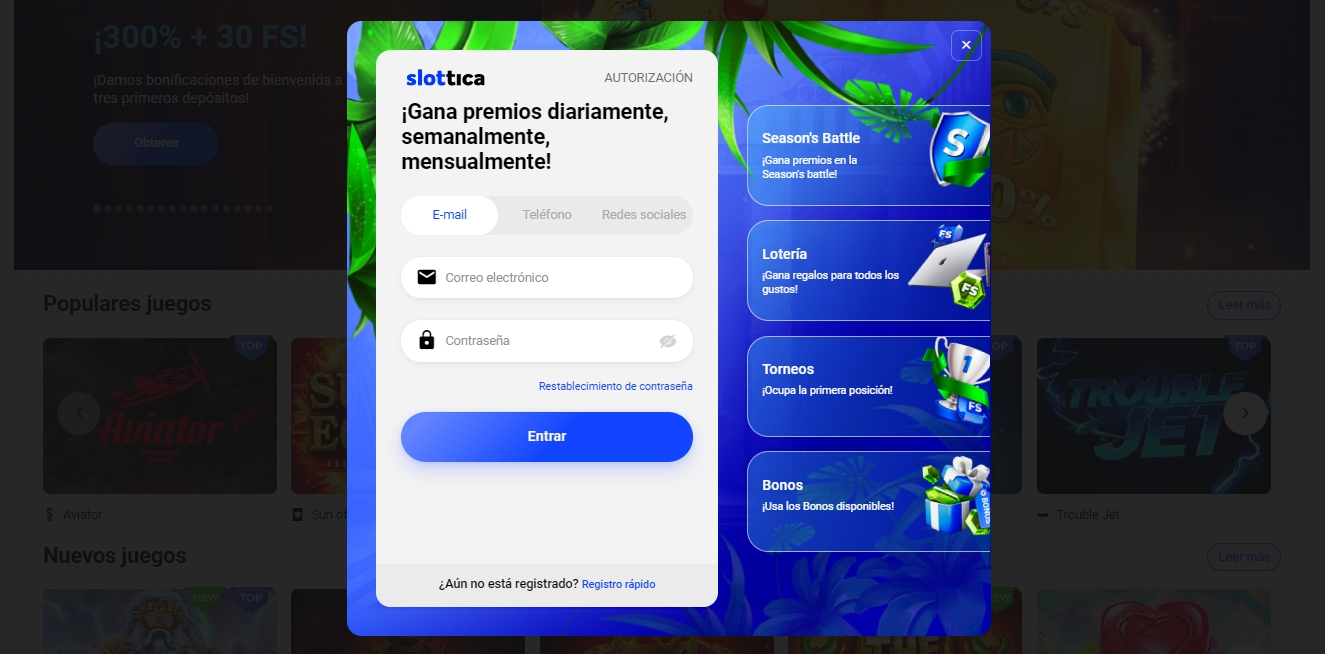 Slottica login